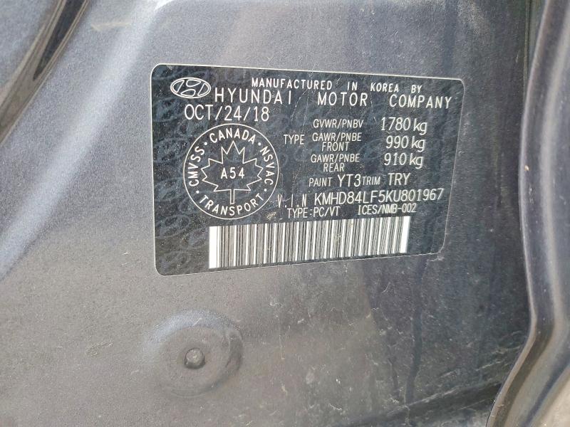 Aukcja sprzedaży 2019 Hyundai Elantra, vin: KMHD84LF5KU801967, numer aukcji: 45494156