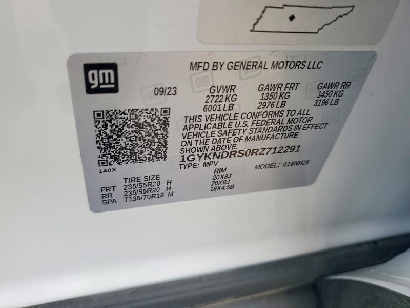 46116116 :رقم المزاد ، 1GYKNDRS0RZ712291 vin ، 2024 Cadillac Xt5 مزاد بيع