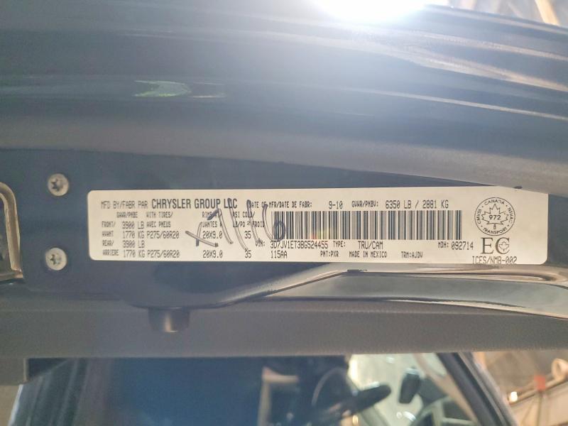 Продаж на аукціоні авто 2011 Dodge Ram 1500, vin: 3D7JV1ET3BG524455, номер лоту: 45661186