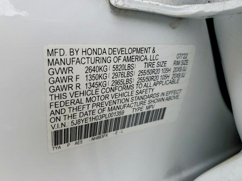 Aukcja sprzedaży 2023 Acura Mdx, vin: 5J8YE1H03PL001359, numer aukcji: 47108816