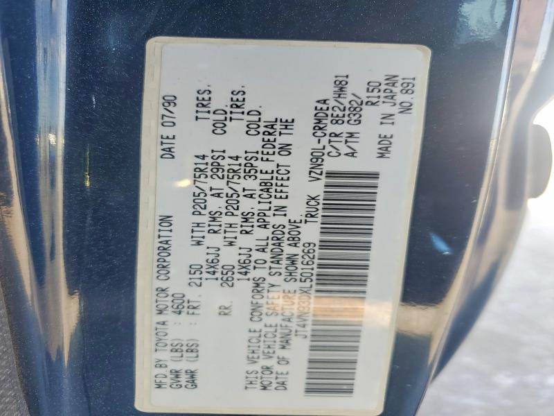 Aukcja sprzedaży 1990 Toyota Pickup, vin: JT4VN93DXL5016269, numer aukcji: 47575716