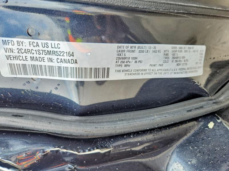 Aukcja sprzedaży 2021 Chrysler Pacifica, vin: 2C4RC1S75MR522164, numer aukcji: 48316876