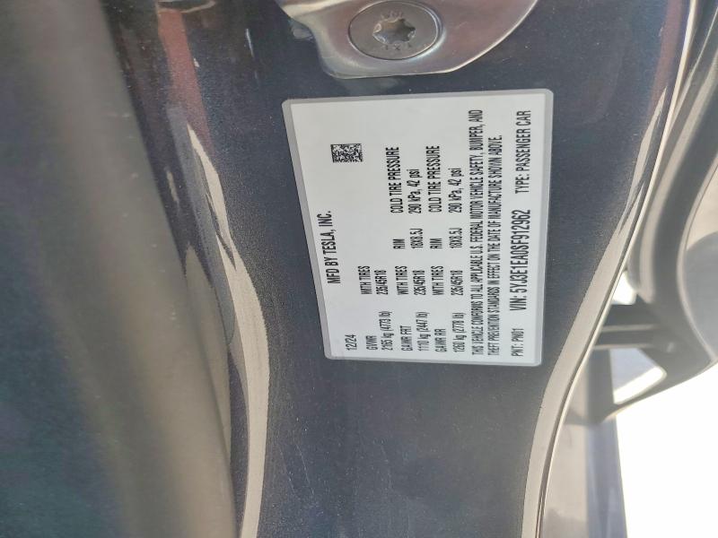 45556576 :رقم المزاد ، 5YJ3E1EA0SF912962 vin ، 2025 Tesla Model 3 مزاد بيع