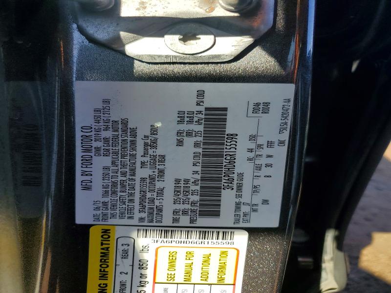 Aukcja sprzedaży 2016 Ford Fusion, vin: 3FA6P0HD6GR155598, numer aukcji: 46236786