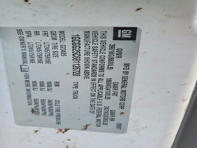Продаж на аукціоні авто 2008 Chev Express G2500, vin: 1GCGG25C681126720, номер лоту: 51079186