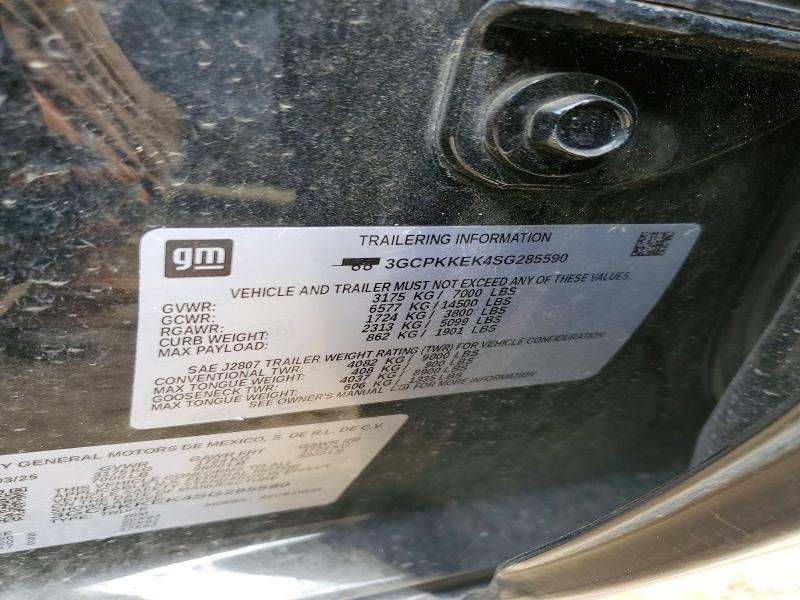 Продаж на аукціоні авто 2025 Chevrolet Silverado, vin: 3GCPKKEK4SG285590, номер лоту: 46141796