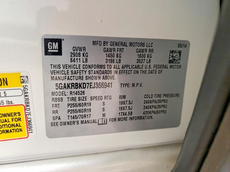 Aukcja sprzedaży 2014 Buick Enclave, vin: 5GAKRBKD7EJ366941, numer aukcji: 47102766