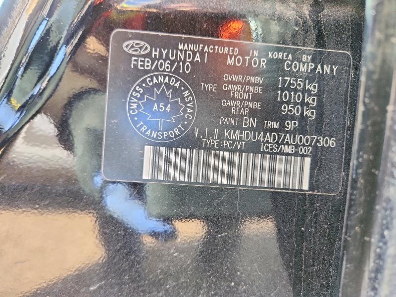 Продажа на аукционе авто 2010 Hyundai Elantra, vin: KMHDU4AD7AU007306, номер лота: 45632306