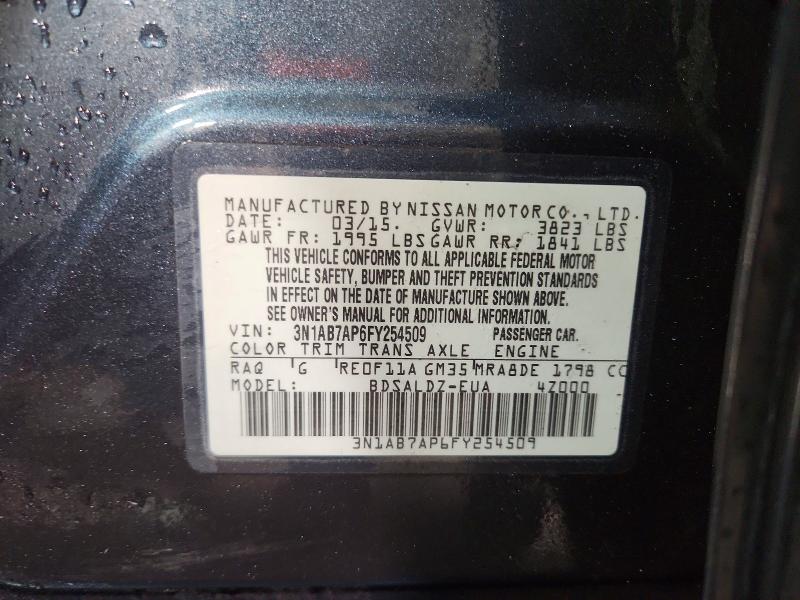 Aukcja sprzedaży 2015 Nissan Sentra, vin: 3N1AB7AP6FY254509, numer aukcji: 47053976