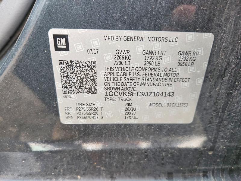 Aukcja sprzedaży 2018 Chevrolet Silverado, vin: 1GCVKSEC9JZ104143, numer aukcji: 47647316