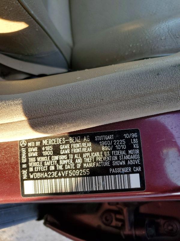 Продажа на аукционе авто 1997 Mercedes Benz C, vin: WDBHA23E4VF509255, номер лота: 46299046