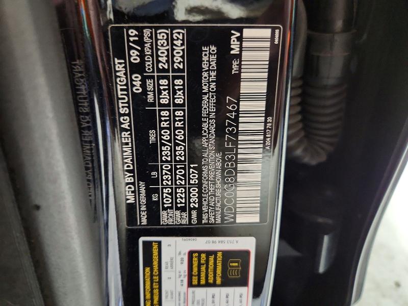 Aukcja sprzedaży 2020 Mercedes-benz Glc, vin: WDC0G8DB3LF737467, numer aukcji: 79644825