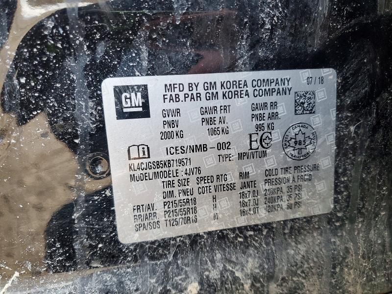 Продаж на аукціоні авто 2019 Buick Encore, vin: KL4CJGSB5KB719571, номер лоту: 46669776