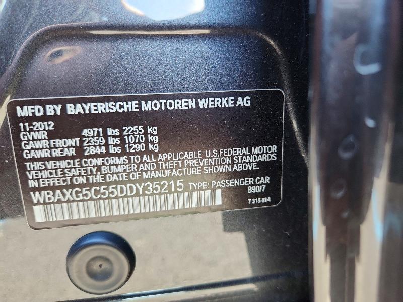 Продажа на аукционе авто 2013 Bmw 528, vin: WBAXG5C55DDY35215, номер лота: 48208376