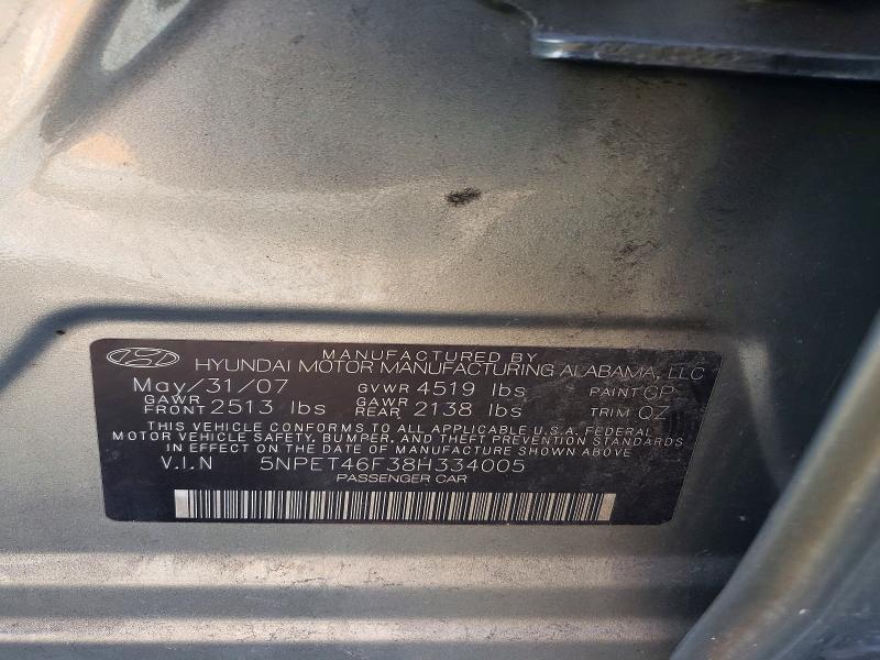Продаж на аукціоні авто 2008 Hyundai Sonata, vin: 5NPET46F38H334005, номер лоту: 47495156