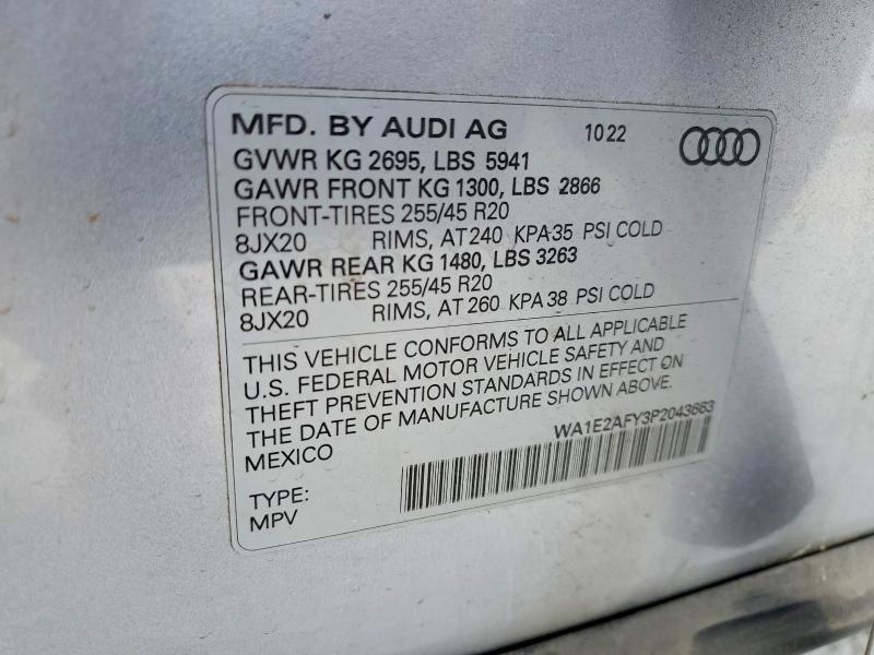 Продаж на аукціоні авто 2023 Audi Q5 E, vin: WA1E2AFY3P2043663, номер лоту: 47129206