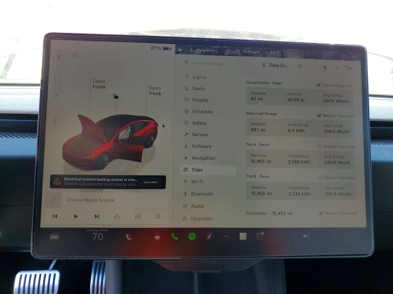 47054336 :رقم المزاد ، 5YJ3E1EA0SF904098 vin ، 2025 Tesla Model 3 مزاد بيع