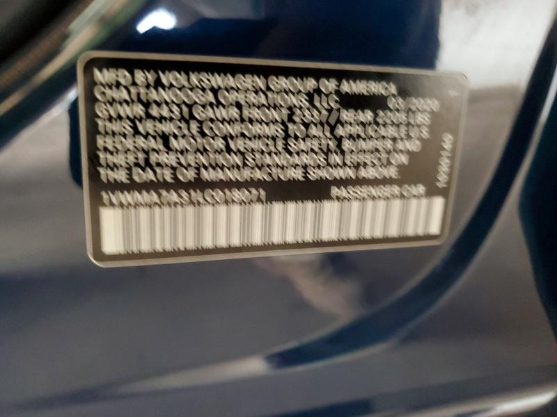 Продажа на аукционе авто 2020 Volkswagen Passat, vin: 1VWMA7A31LC018071, номер лота: 47344546