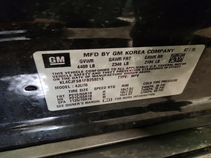 45680246 :رقم المزاد ، KL4CJFSB1FB259213 vin ، 2015 Buick Encore مزاد بيع