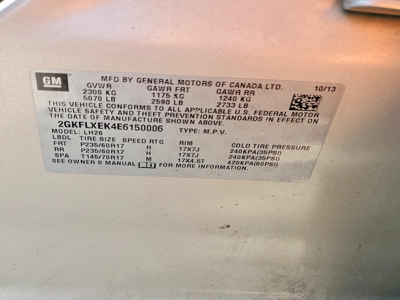 Продажа на аукционе авто 2014 Gmc Terrain, vin: 2GKFLXEK4E6150006, номер лота: 46454026