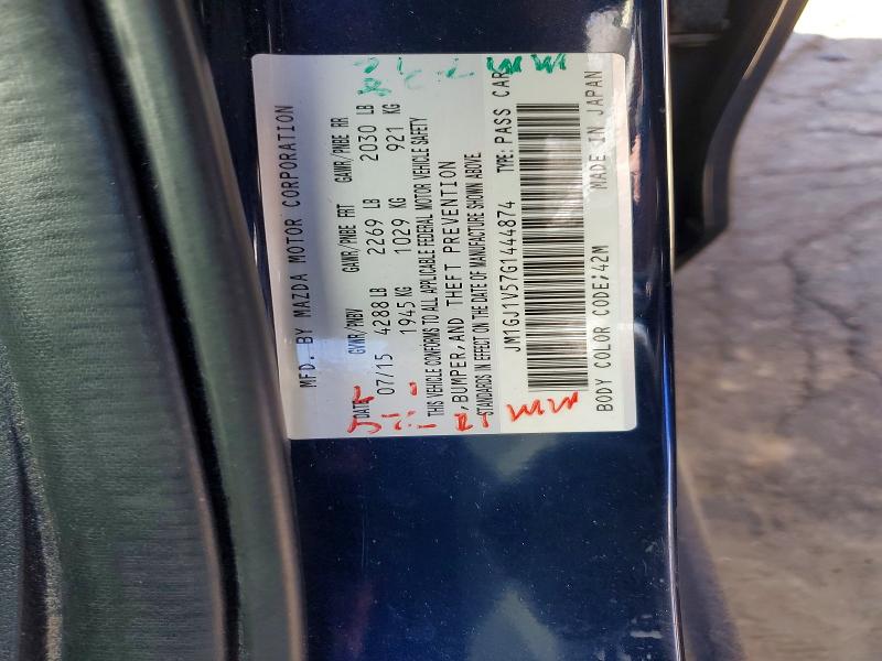 45676906 :رقم المزاد ، JM1GJ1V57G1444874 vin ، 2016 Mazda 6 مزاد بيع