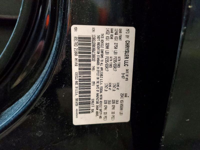 2008 Dodge Nitro მანქანა იყიდება აუქციონზე, vin: 1D8GU28K08W138832, აუქციონის ნომერი: 46756016