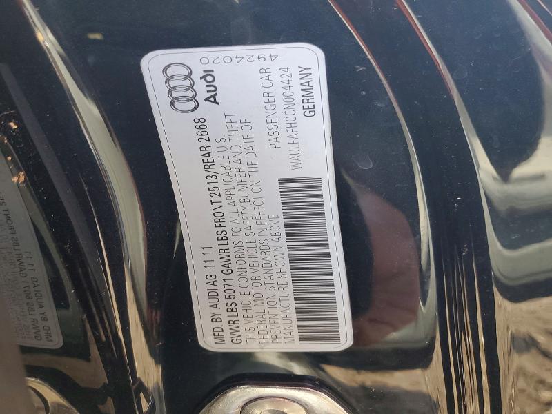 Продажа на аукционе авто 2012 Audi A5, vin: WAULFAFH0CN004424, номер лота: 46422116