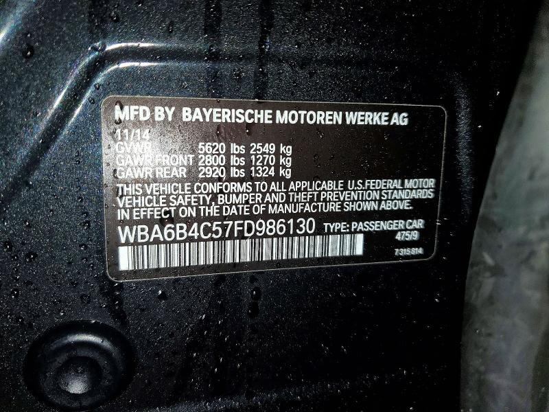Продажа на аукционе авто 2015 Bmw Alpina B6, vin: WBA6B4C57FD986130, номер лота: 79532155