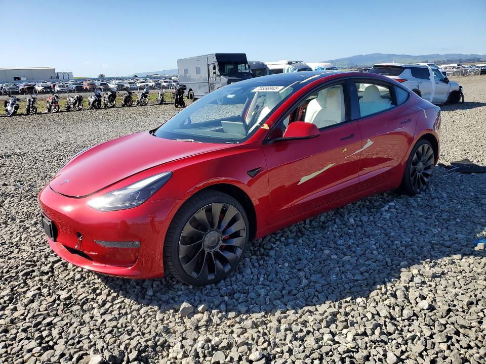 2023 Tesla Model 3 მანქანა იყიდება აუქციონზე, vin: 5YJ3E1EC5PF515868, აუქციონის ნომერი: 78556945