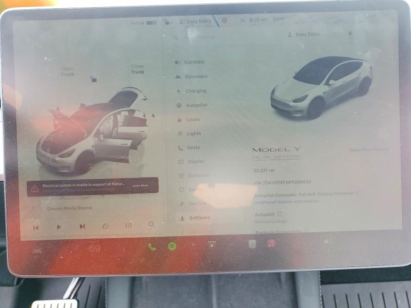 2023 Tesla Model Y მანქანა იყიდება აუქციონზე, vin: 7SAYGDEF0PF886659, აუქციონის ნომერი: 41845516