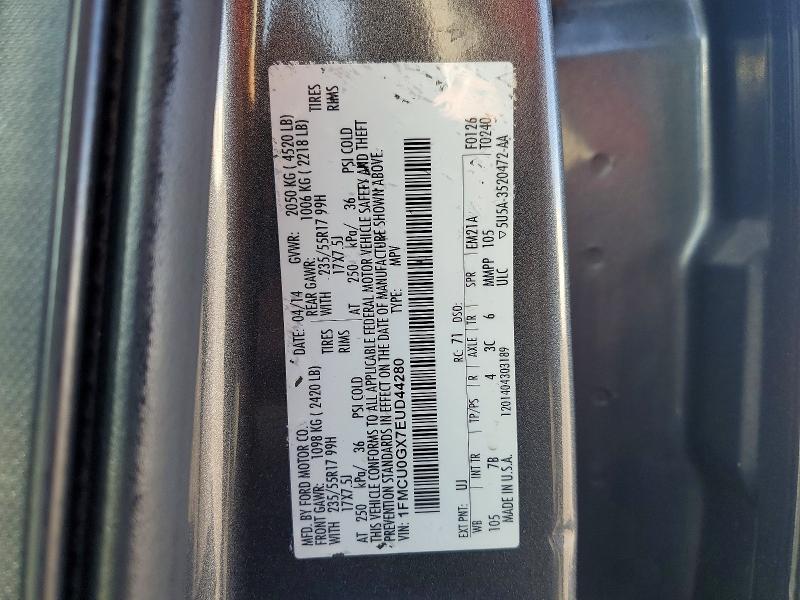 Aukcja sprzedaży 2014 Ford Escape, vin: 1FMCU0GX7EUD44280, numer aukcji: 46355876