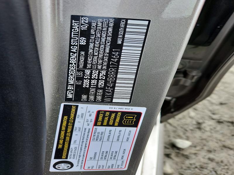 Продажа на аукционе авто 2024 Mercedes-benz C, vin: W1KAF4HB8RR174641, номер лота: 47747846
