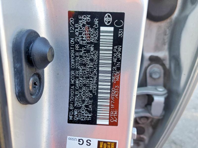 79006425 :رقم المزاد ، JTDEPMAE2MJ162862 vin ، 2021 Toyota Corolla مزاد بيع