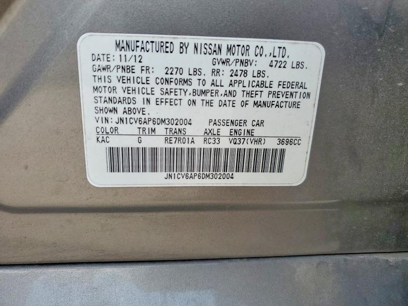 Aukcja sprzedaży 2013 Infiniti G37 Sedan, vin: JN1CV6AP6DM302004, numer aukcji: 47519956