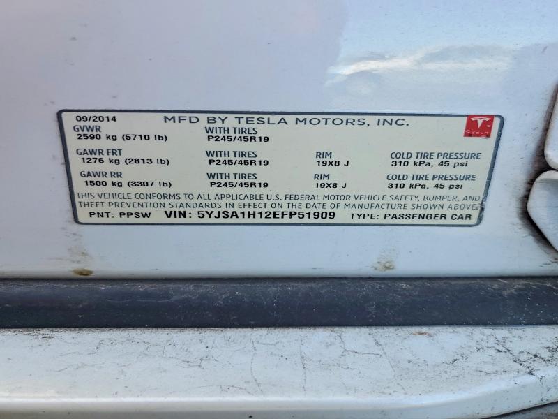 Aukcja sprzedaży 2014 Tesla Model S, vin: 5YJSA1H12EFP51909, numer aukcji: 47136996