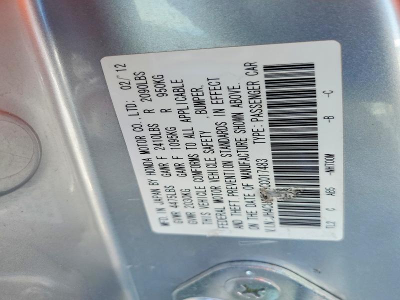 Aukcja sprzedaży 2012 Acura Tsx, vin: JH4CU2F65CC017483, numer aukcji: 46925986
