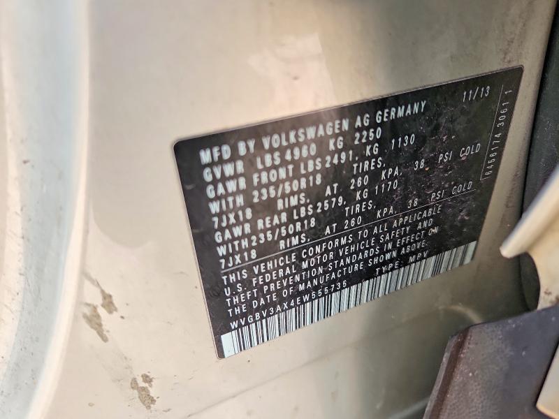 45995706 :رقم المزاد ، WVGBV3AX4EW555735 vin ، 2014 Volkswagen Tiguan مزاد بيع