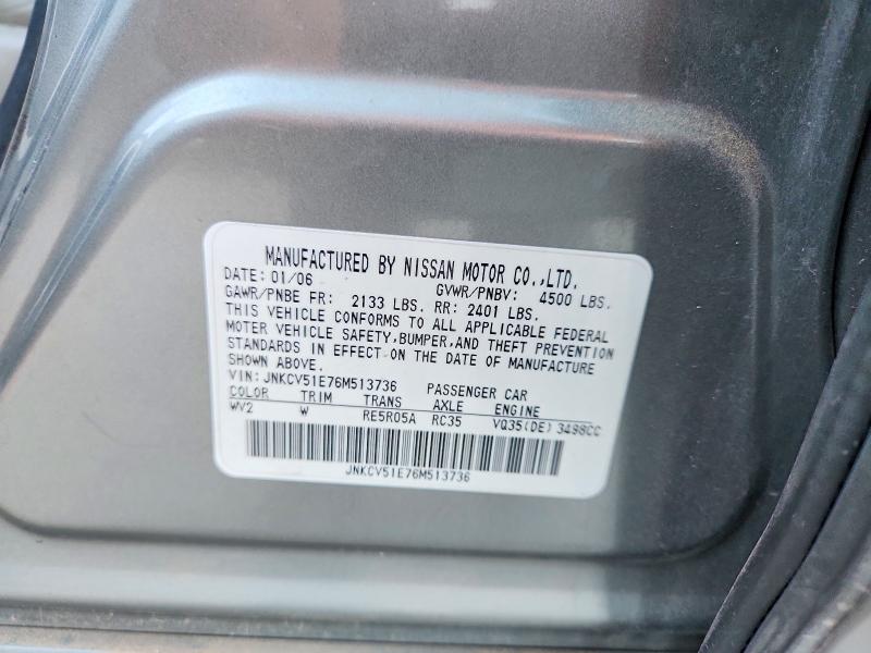 Продажа на аукционе авто 2006 Infiniti G35, vin: JNKCV51E76M513736, номер лота: 46751986