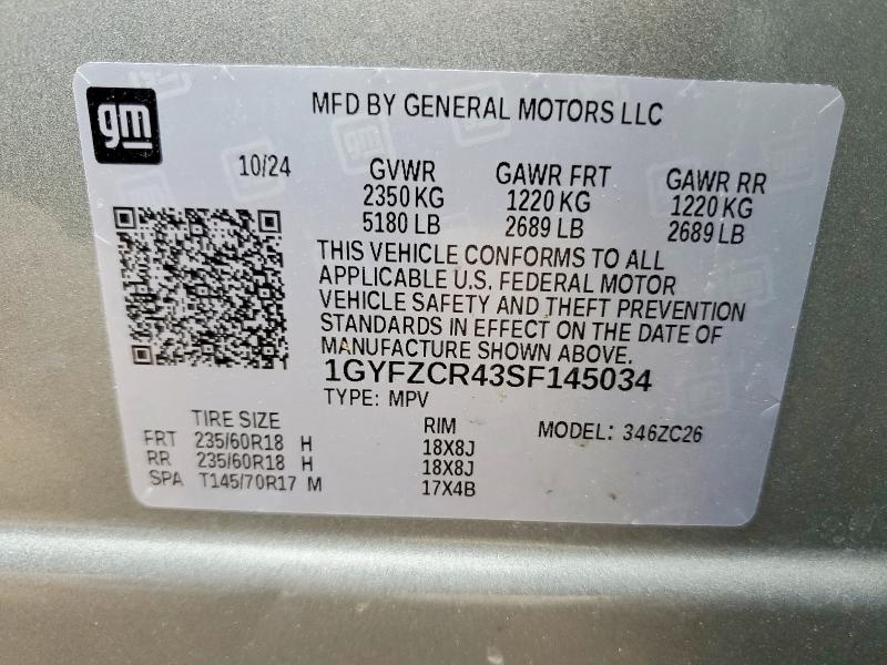 Aukcja sprzedaży 2025 Cadillac Xt4, vin: 1GYFZCR43SF145034, numer aukcji: 46192986