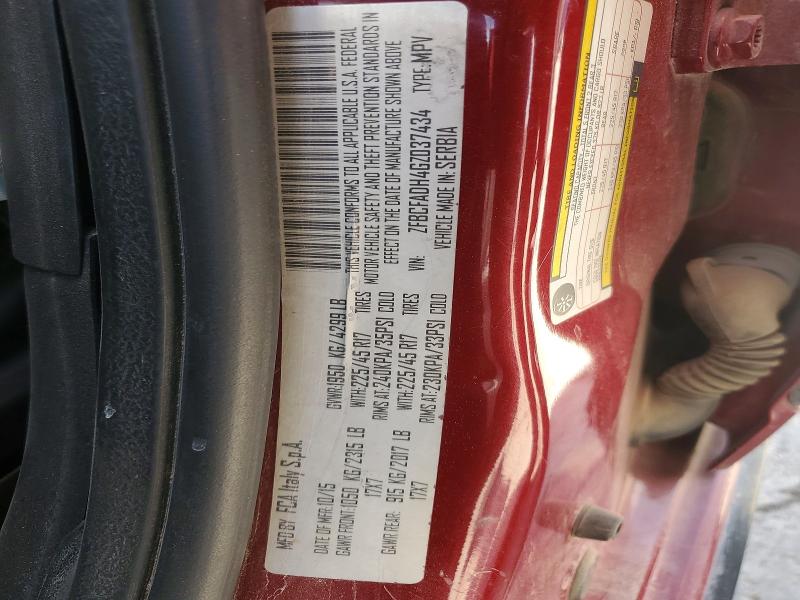 41839296 :رقم المزاد ، ZFBCFADH4GZ037434 vin ، 2016 Fiat 500l مزاد بيع
