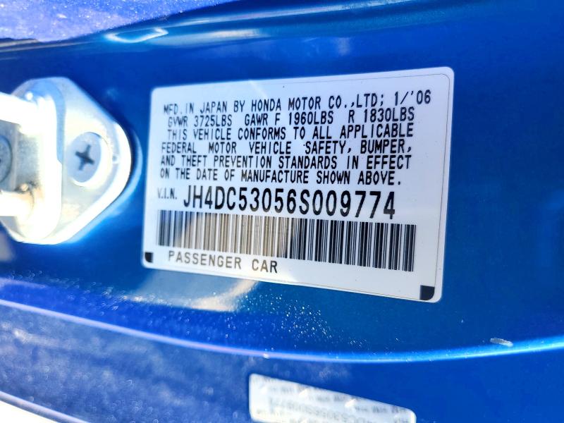 Продажа на аукционе авто 2006 Acura Rsx, vin: JH4DC53056S009774, номер лота: 46846586