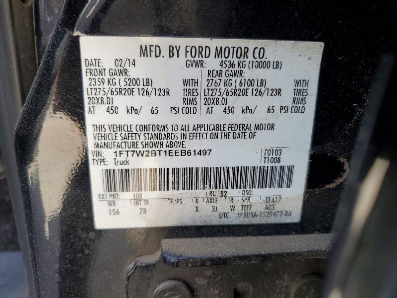 Продажа на аукционе авто 2014 Ford F250, vin: 1FT7W2BT1EEB61497, номер лота: 79727105