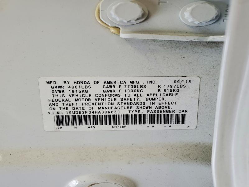79914815 :رقم المزاد ، 19UDE2F34HA006830 vin ، 2017 Acura Ilx مزاد بيع