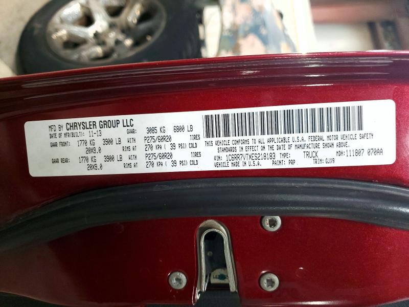 Продаж на аукціоні авто 2014 Ram 1500, vin: 1C6RR7VTXES218183, номер лоту: 47195096