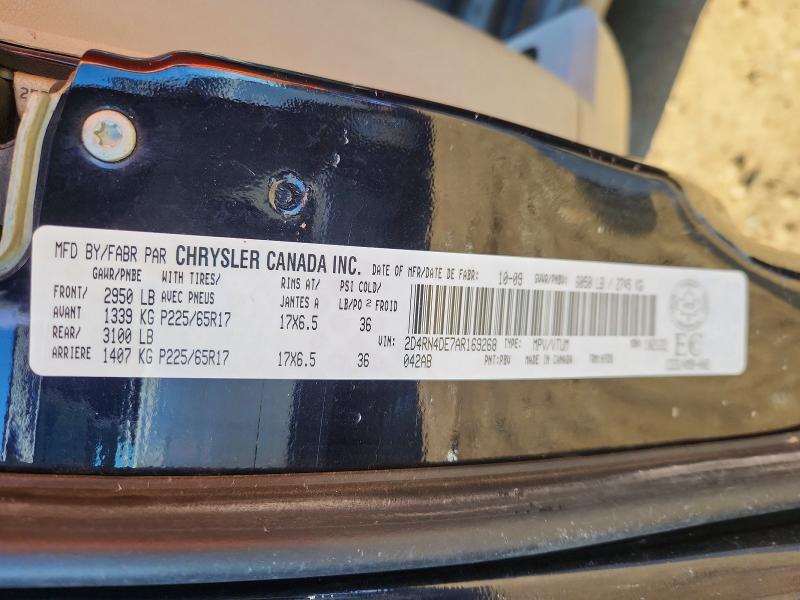 2010 Dodge Grand Caravan მანქანა იყიდება აუქციონზე, vin: 2D4RN4DE7AR169268, აუქციონის ნომერი: 45613216