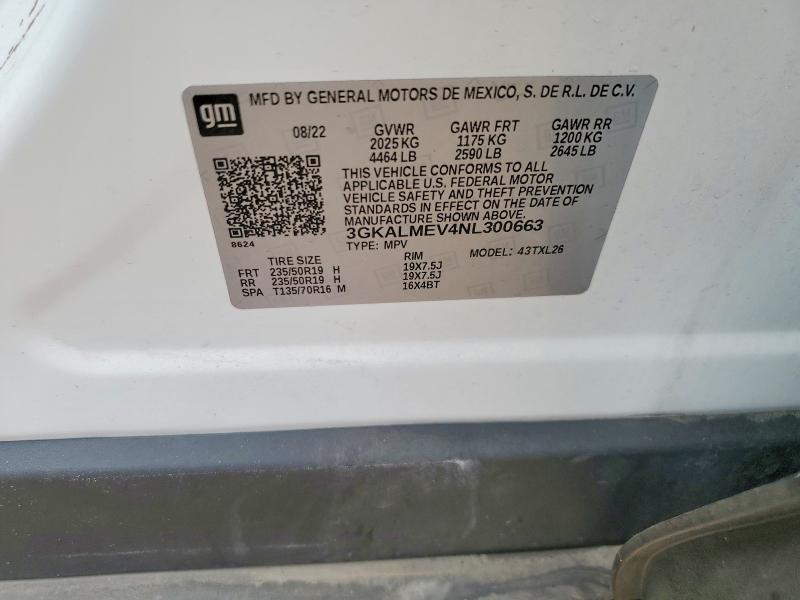 2022 Gmc Terrain მანქანა იყიდება აუქციონზე, vin: 3GKALMEV4NL300663, აუქციონის ნომერი: 47365806