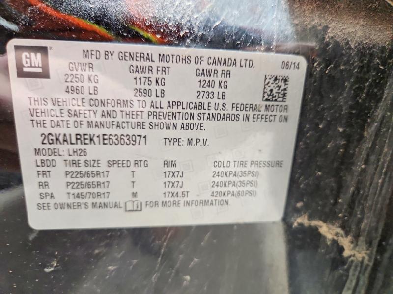 48365276 :رقم المزاد ، 2GKALREK1E6363971 vin ، 2014 Gmc Terrain مزاد بيع