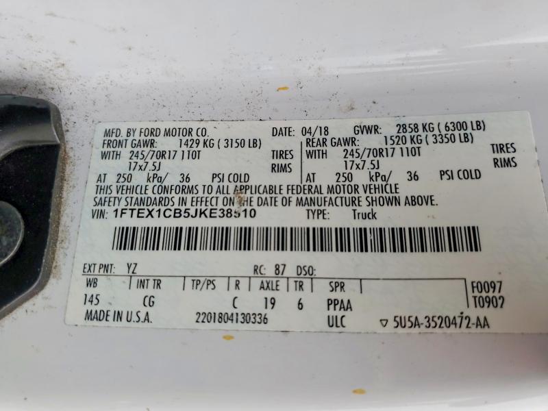 Продажа на аукционе авто 2018 Ford F150, vin: 1FTEX1CB5JKE38510, номер лота: 41638046
