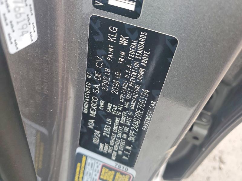 Aukcja sprzedaży 2024 Kia Forte, vin: 3KPF24AD7RE766194, numer aukcji: 79785605