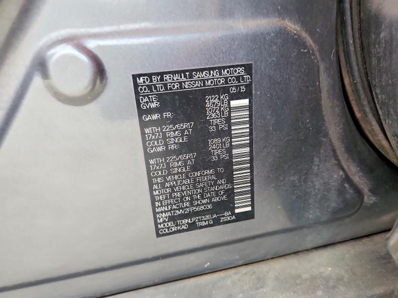Продажа на аукционе авто 2015 Nissan Rogue, vin: KNMAT2MV2FP568036, номер лота: 48305536